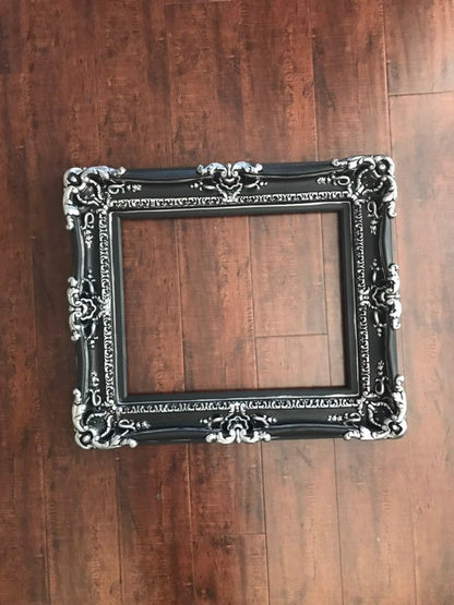 20x24 Black Picture Frame, Elegant Ornate Baroque Photo Frame, Wedding Gift