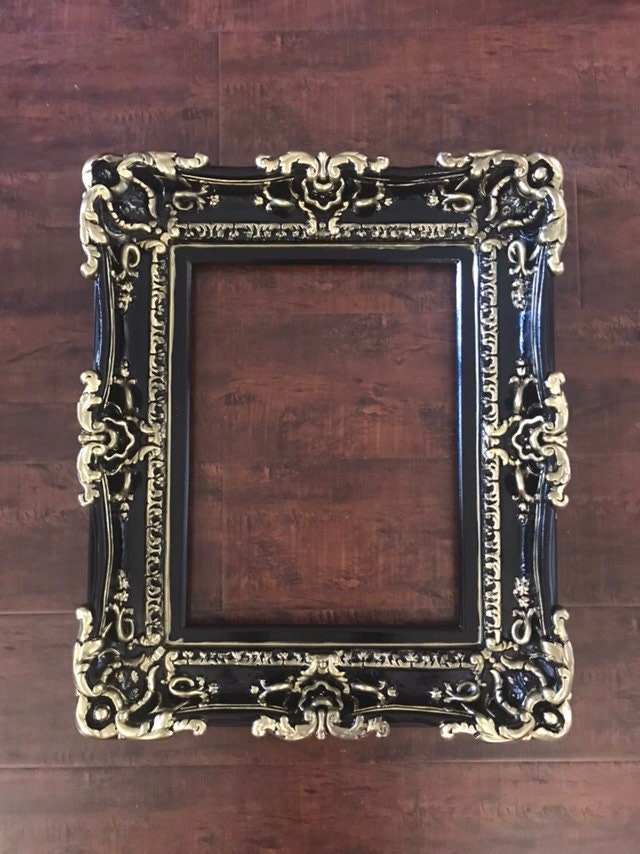 12x16 Black Frame, Ornate Frame, Baroque Picture Frame, Gothic French Frames, Wedding