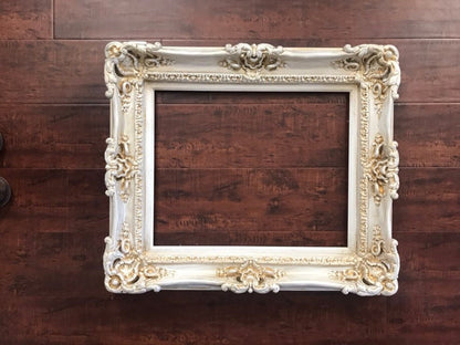 16x20 Distressed Shabby Chic Picture Frame, Ornate Wedding Fancy Frame, Old Style