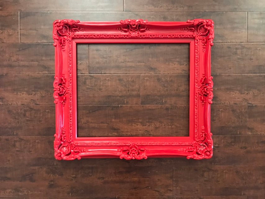 20x24 Christmas Red Picture Frame, Colorful Baroque Photo Frame