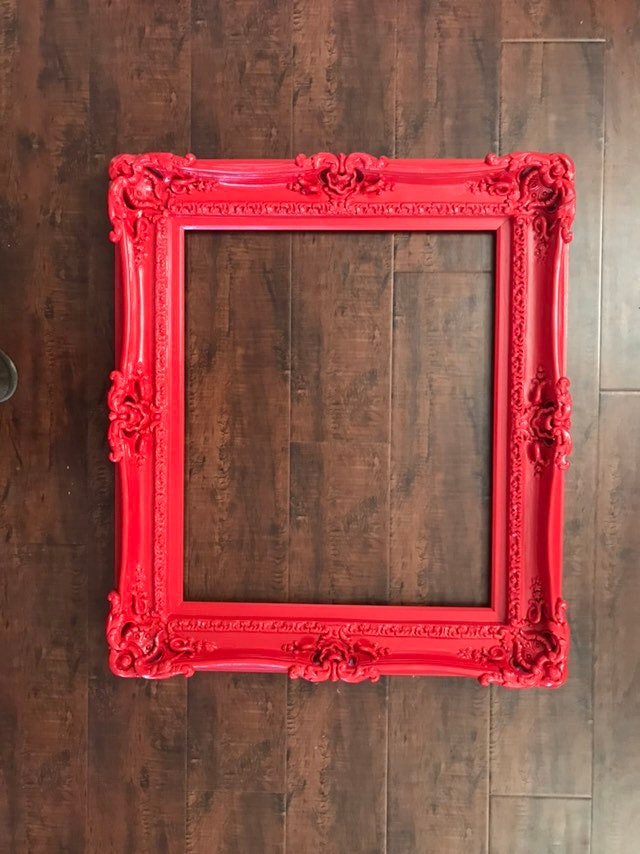 20x24 Christmas Red Picture Frame, Colorful Baroque Photo Frame