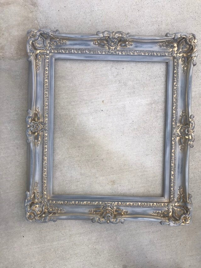 20x24 Antique Gray Picture Frame, Fancy Original Frames