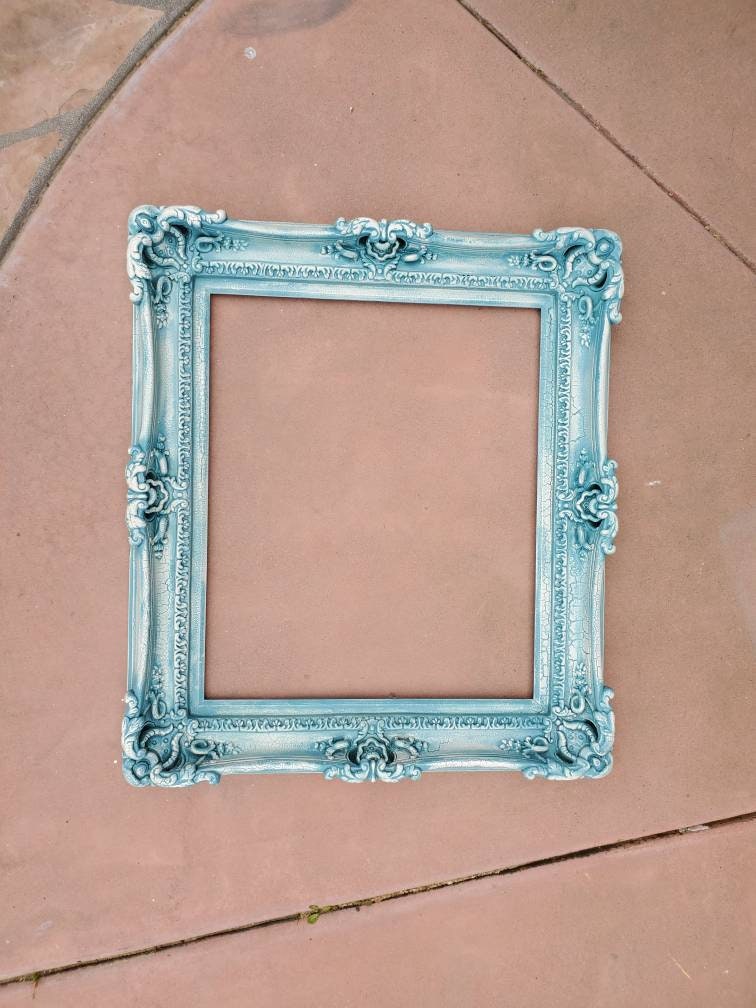 20x24 Vintage Crackled Picture Frame, Distressed Baroque Fancy Frame, Colonial Frame