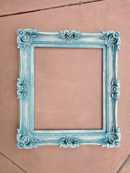 16x20 Distressed Shabby Chic Picture Frame, Fancy Vintage Frame, Cottage Chic Frame