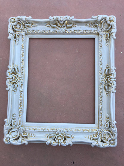 16x20 White Frame, Shabby Chic French Photo Frame, Vintage style