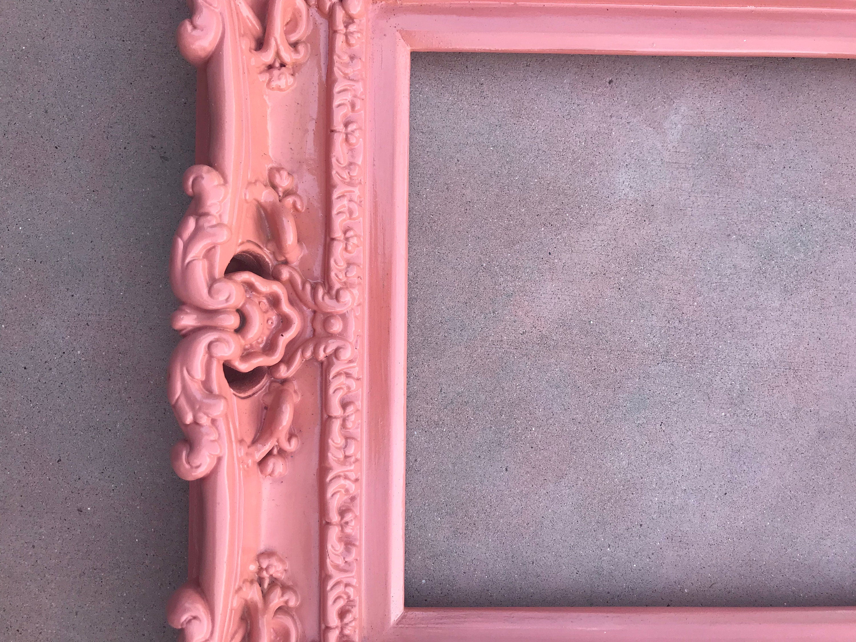 16x20 Pink Picture Frame, Baroque Fancy Picture Frame, Girls