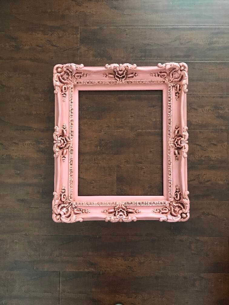 12x16 Vintage Frame, Antique Pink Photo Frame, Shabby Chic Picture Frame, Decorative