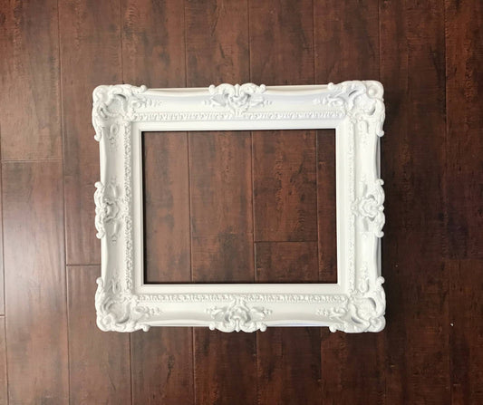 16x20 Wedding White Frame, Shabby Chic Style Artist Frame