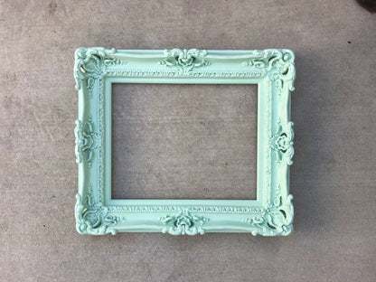 12x16 Baby Green Picture Frame, Baroque Ornate Mirror, Photo Baby Frame, Modern