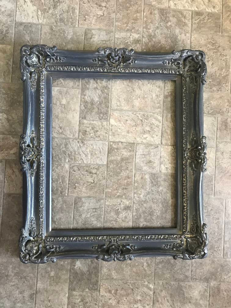 16x20 Vintage distressed gray picture frame, classic frame