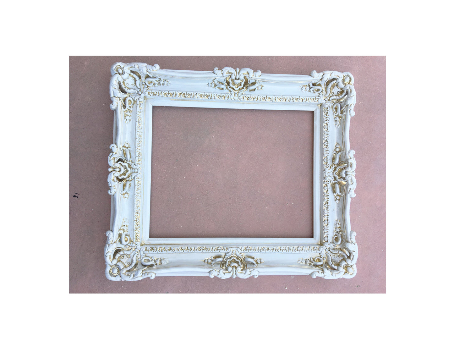 16x20 White Frame, Shabby Chic French Photo Frame, Vintage style