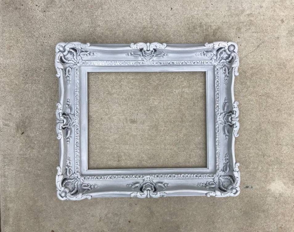 11x14 Vintage Distressed Gray Picture Frame, Cottage Frame