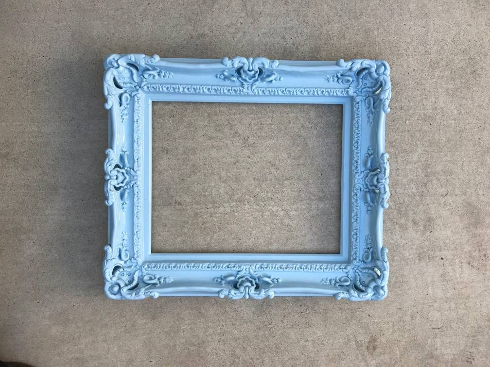 20x24 Baby Blue Frame, Baroque Colonial Fancy Frame, Painting