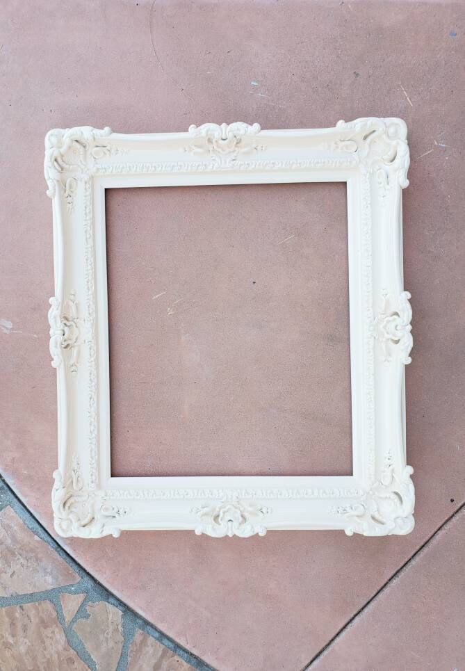 20x24 Ivory Picture Frame, Ornate Wedding Frame, Baroque Cottage Frame