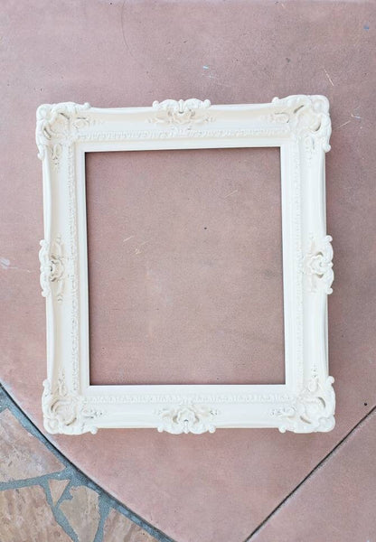20x24 Ivory Picture Frame, Ornate Wedding Frame, Baroque Cottage Frame