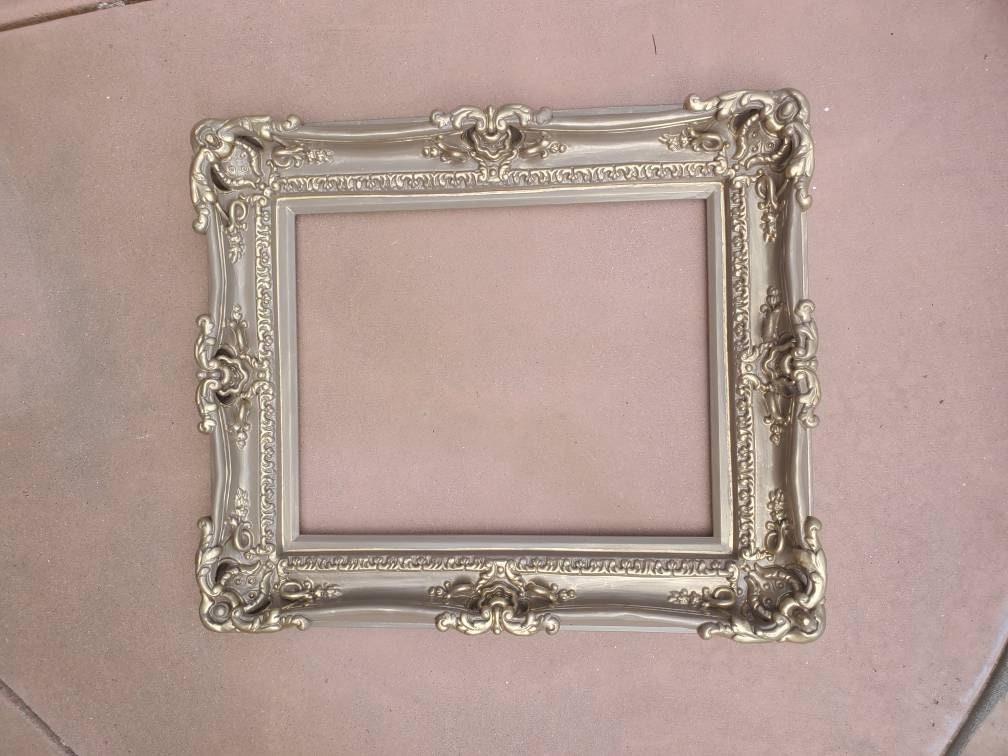 16x20 Brown Photo Frame, Art Shabby Chic Frame, Baroque Frame, Fancy Picture Frame