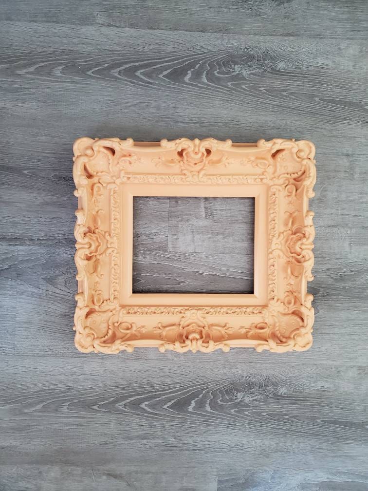 8x10 Peach picture frame, baroque children frame, art wall elegant photo frames