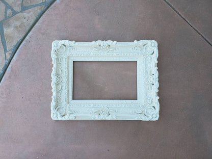 12x16 Shabby Chic Frame with Crackle Beige Finish, Picture Frame, Rustic Frame, Colonial