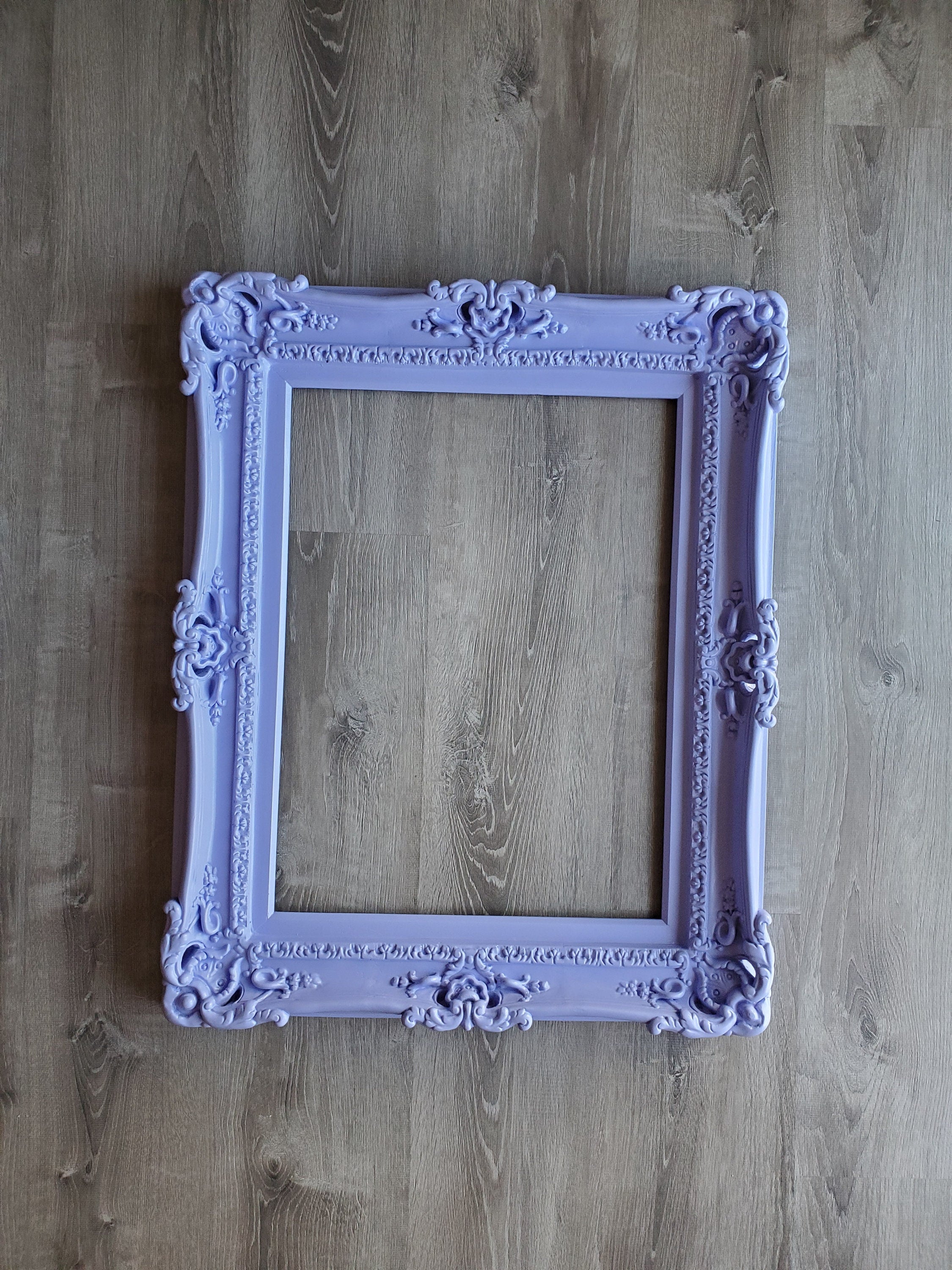 16x20 Lavender Picture Frame, Cottage Chic Decor, Traditional Baroque Photo Frame