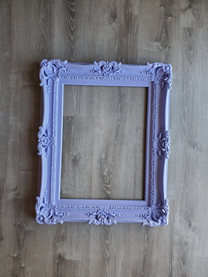 16x20 Lavender Picture Frame, Cottage Chic Decor, Traditional Baroque Photo Frame