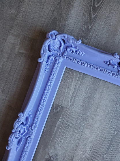 16x20 Lavender Picture Frame, Cottage Chic Decor, Traditional Baroque Photo Frame