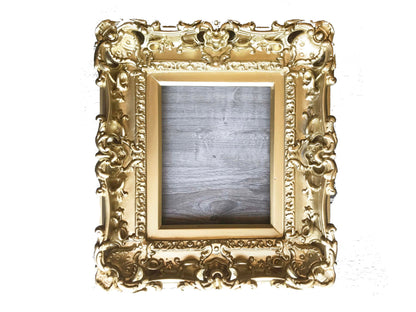 8.5x11 Gold Frame, Fancy Victorian Picture Frame, Mid Century Frame, Certificate Frame