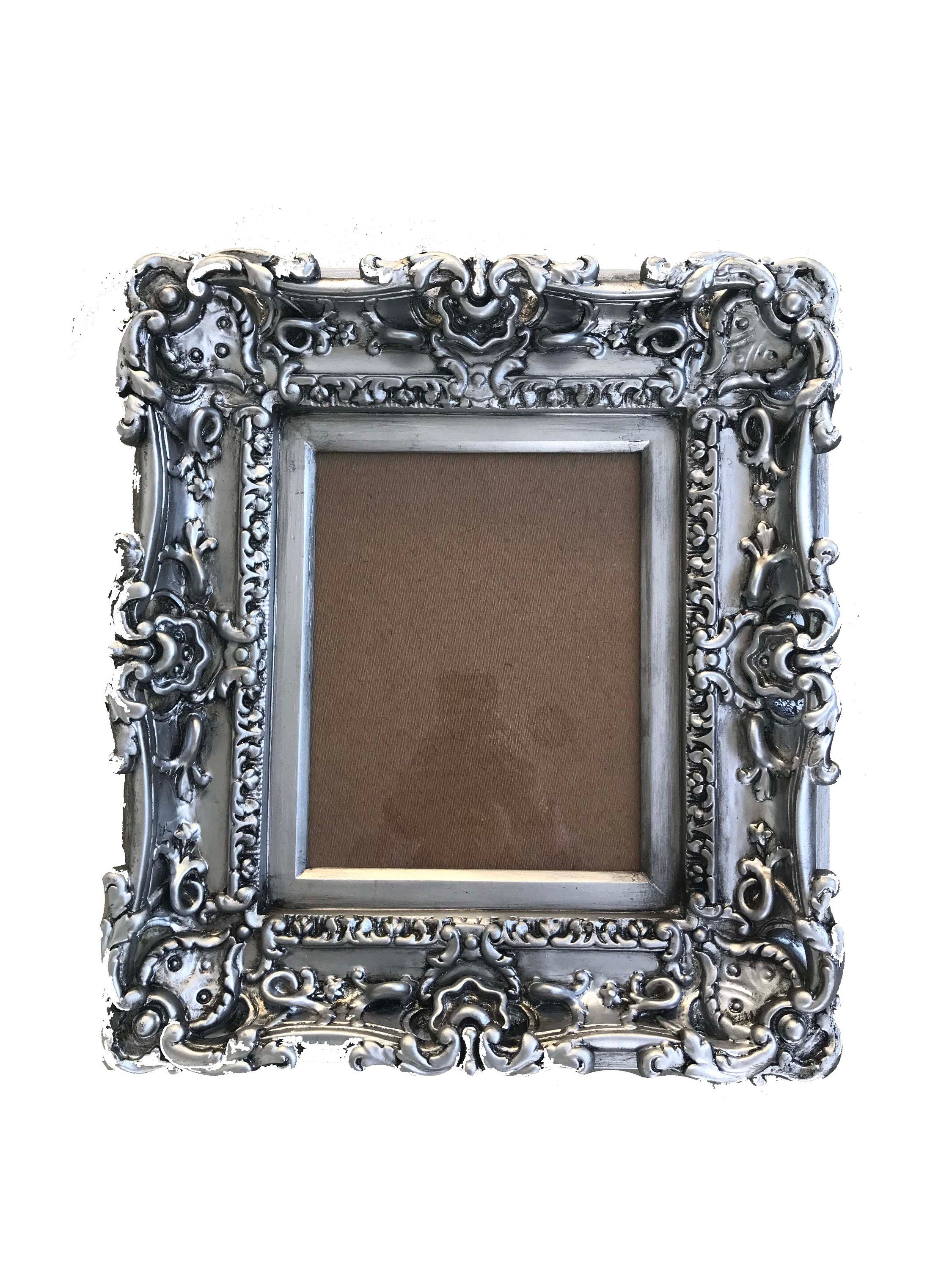 8x10 Antique Silver Frame, Baroque Picture Frame, Art Frames