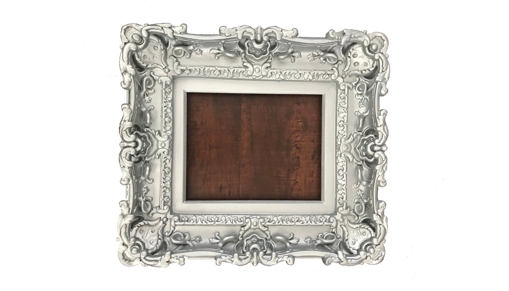 8x10 Silver Frame, Baroque Ornate Picture Frame, Artwork Fancy Small Photo Frame