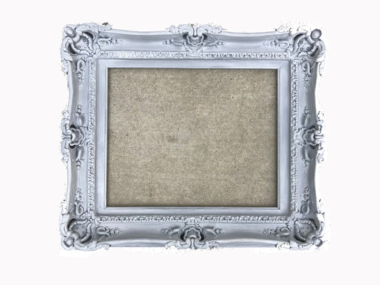 12x16 Vintage Frame, Shabby Chic Paris Gray Picture Frame, Cottage Frame, Fancy Frame