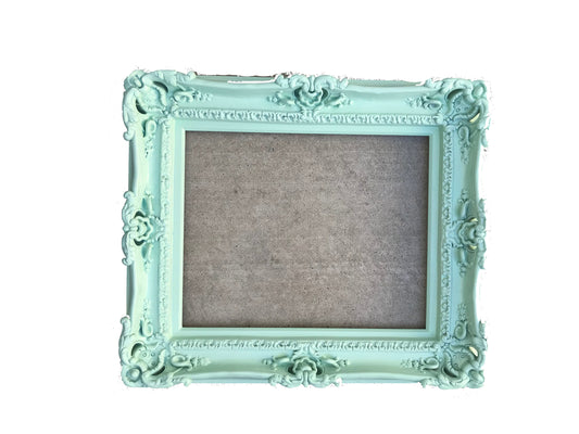 12x16 Baby Green Picture Frame, Baroque Ornate Mirror, Photo Baby Frame, Modern