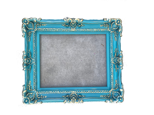 12x16 Fancy Picture Frame, Turquoise, Shabby Chic Photo Frame, Fancy Frame, Modern