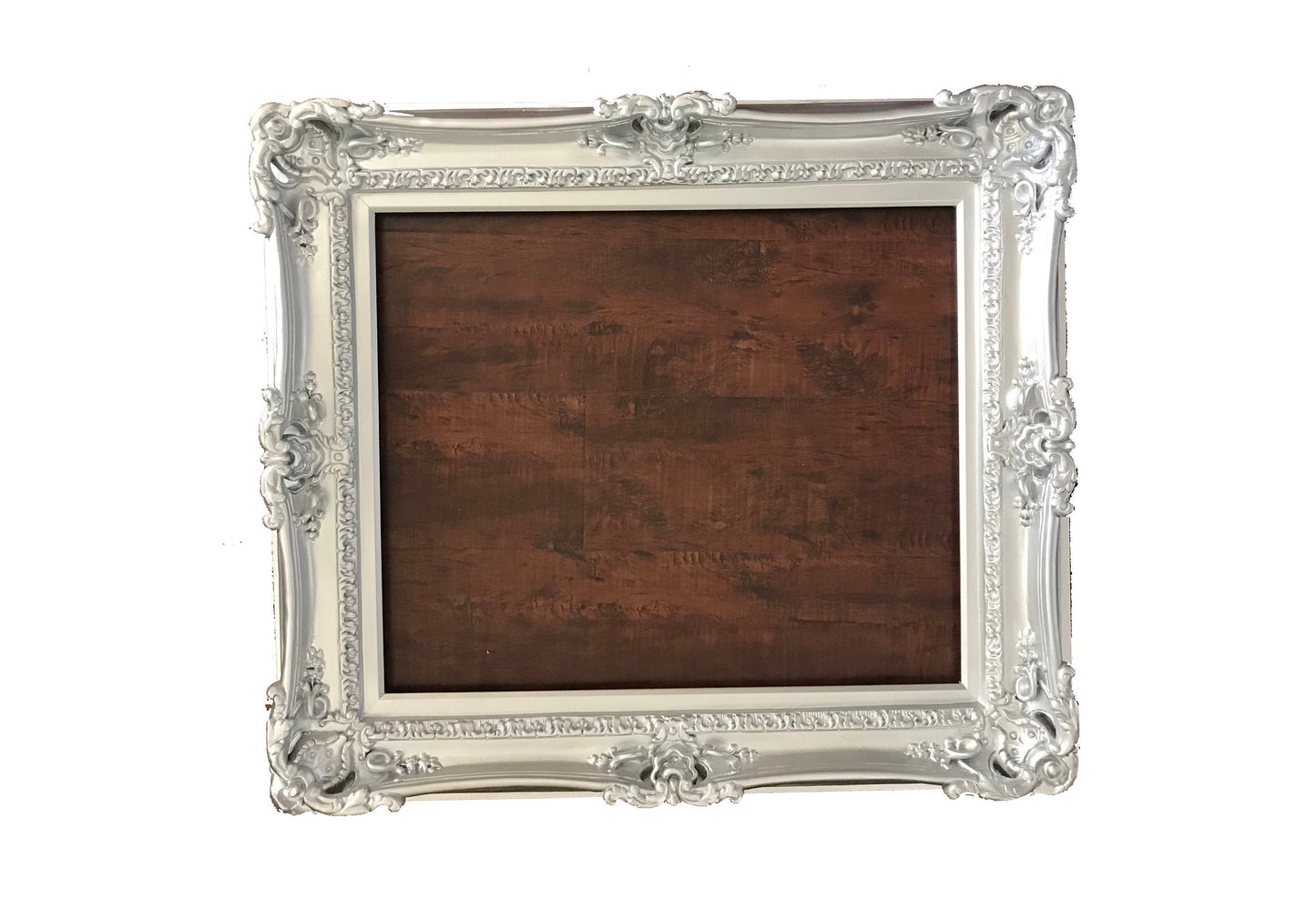 20x24 Silver Picture Frame, Fancy Traditional Baroque Frame, Original Frame