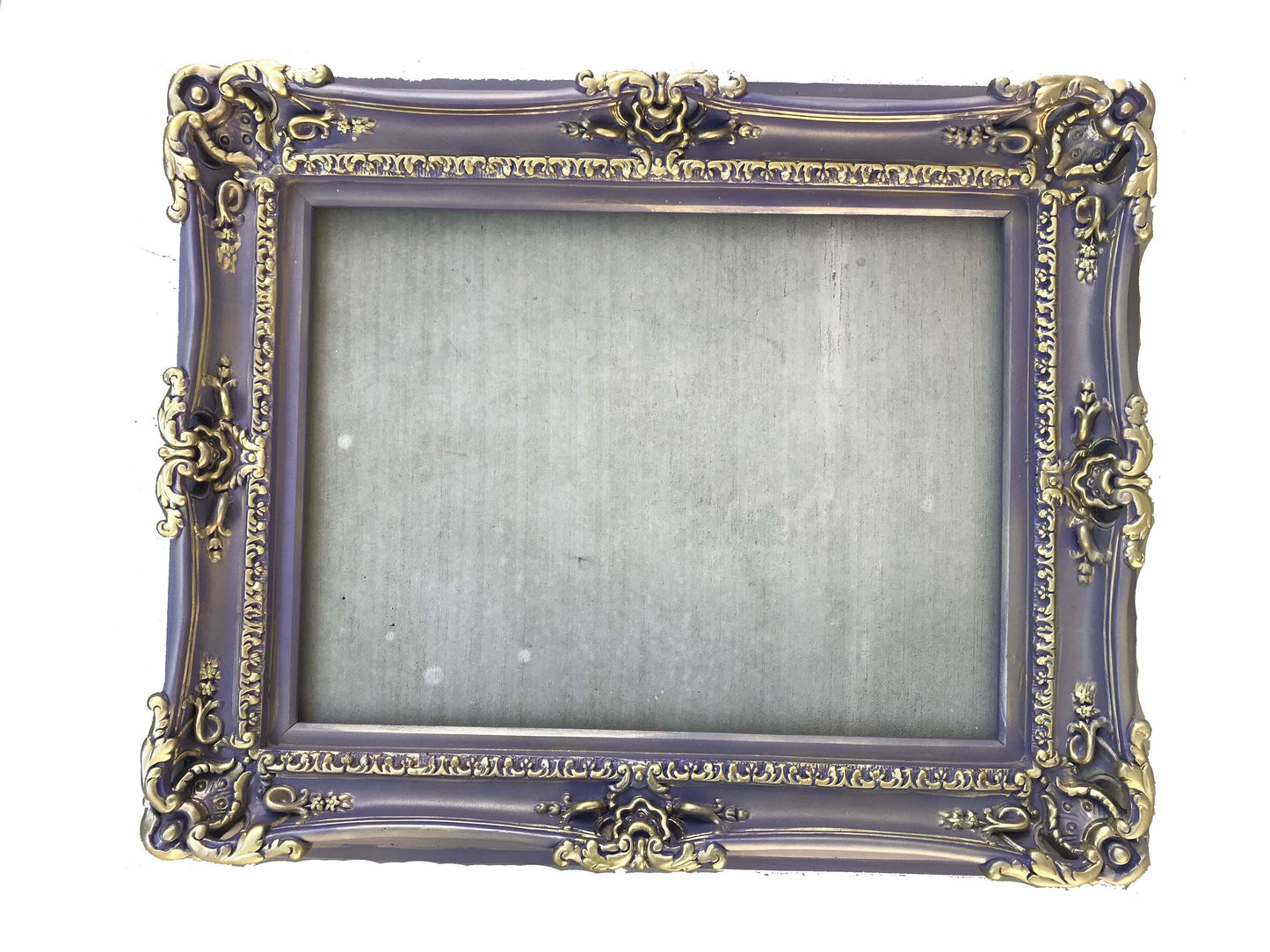 20x24 Purple Frame, Colorful Ornate Baroque Distressed Frame, Shabby Frame