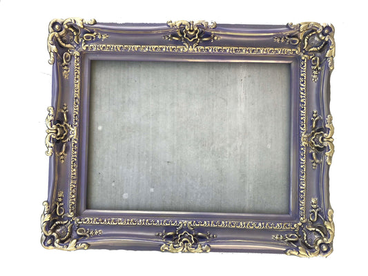 20x24 Purple Frame, Colorful Ornate Baroque Distressed Frame, Shabby Frame