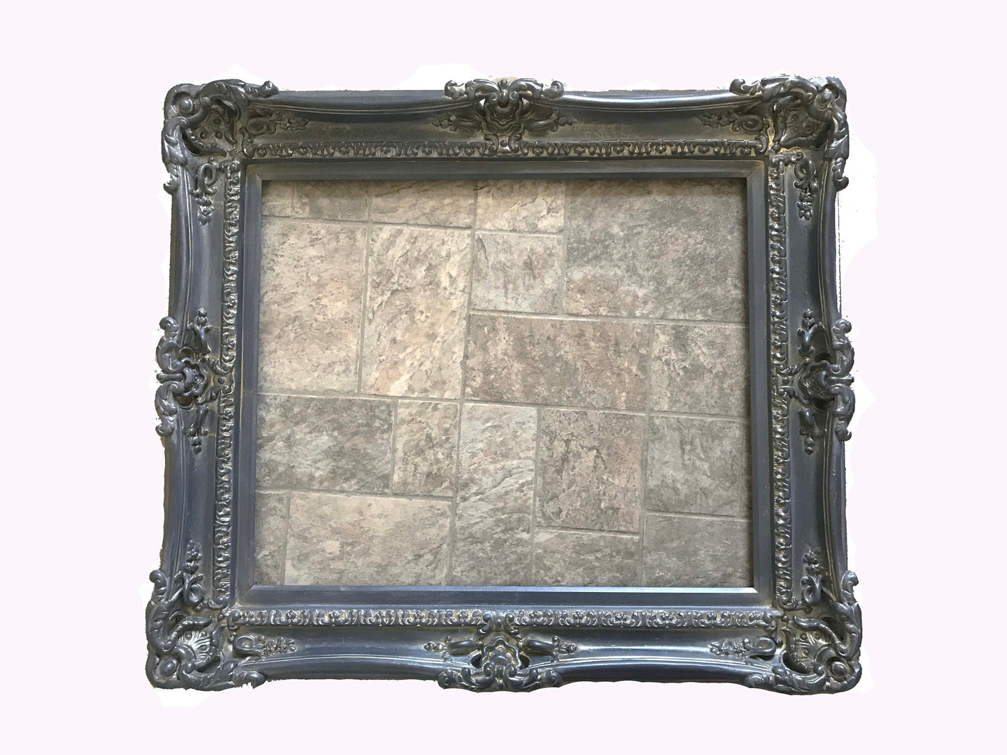 20x24 Vintage Picture Frame, Baroque Wash Gray Photo Frame, Home Accents