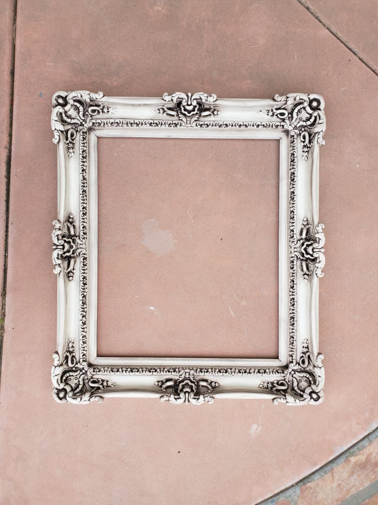 20x24 Vintage Picture frame, Ornate Wall Distressed Colonial Frame