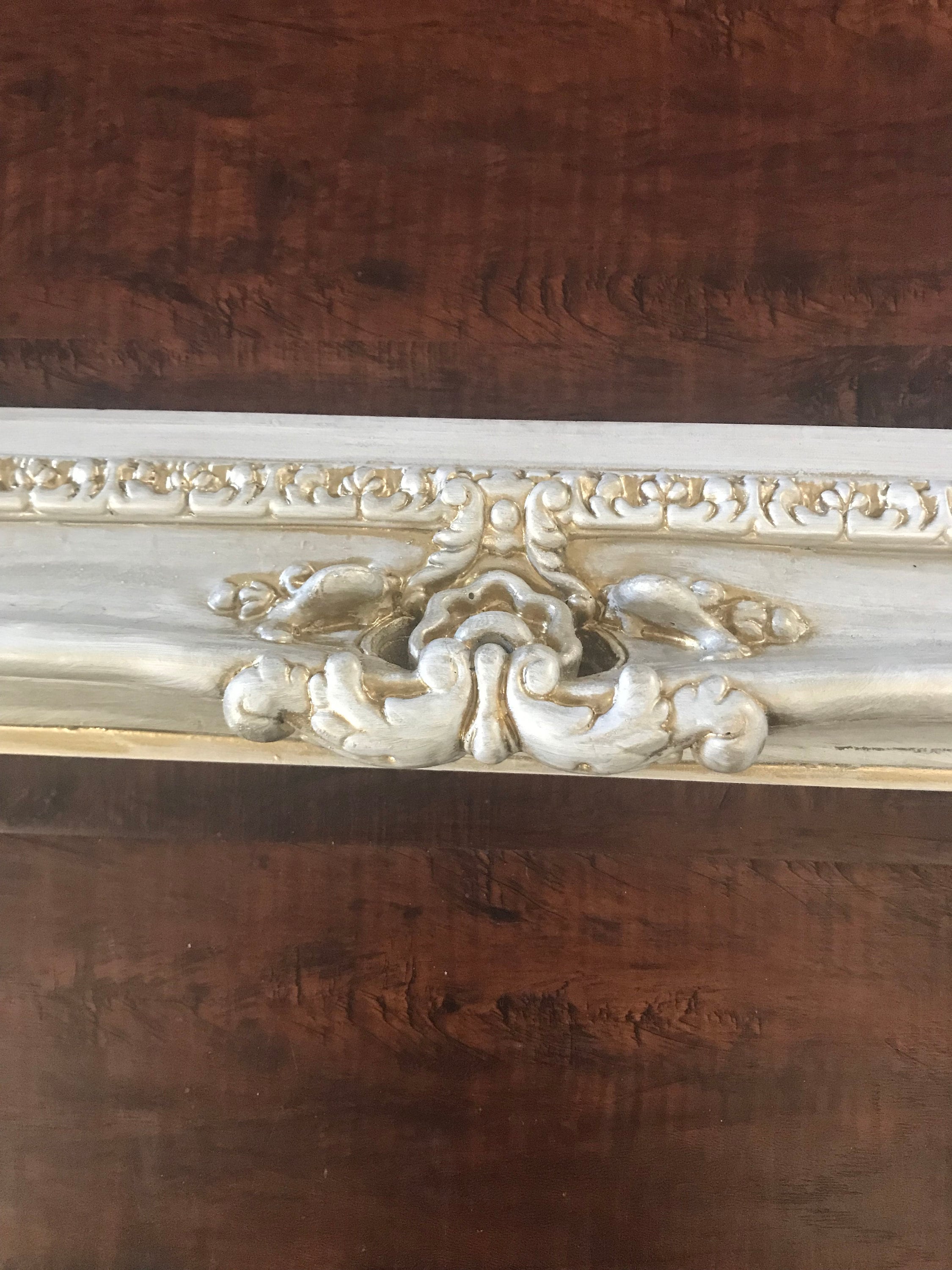 12x16 Vintage Frame, Distressed Picture Frame, Cottage Ornate Wall Frame, Photography
