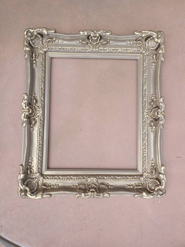 16x20 Brown Photo Frame, Art Shabby Chic Frame, Baroque Frame, Fancy Picture Frame