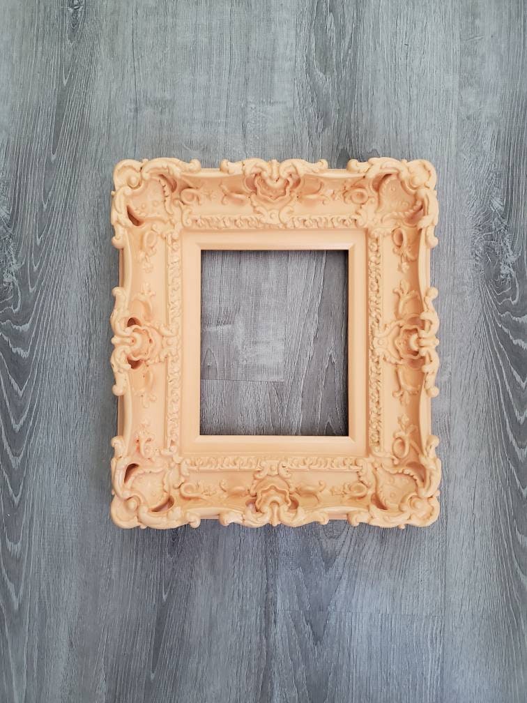 8x10 Peach picture frame, baroque children frame, art wall elegant photo frames
