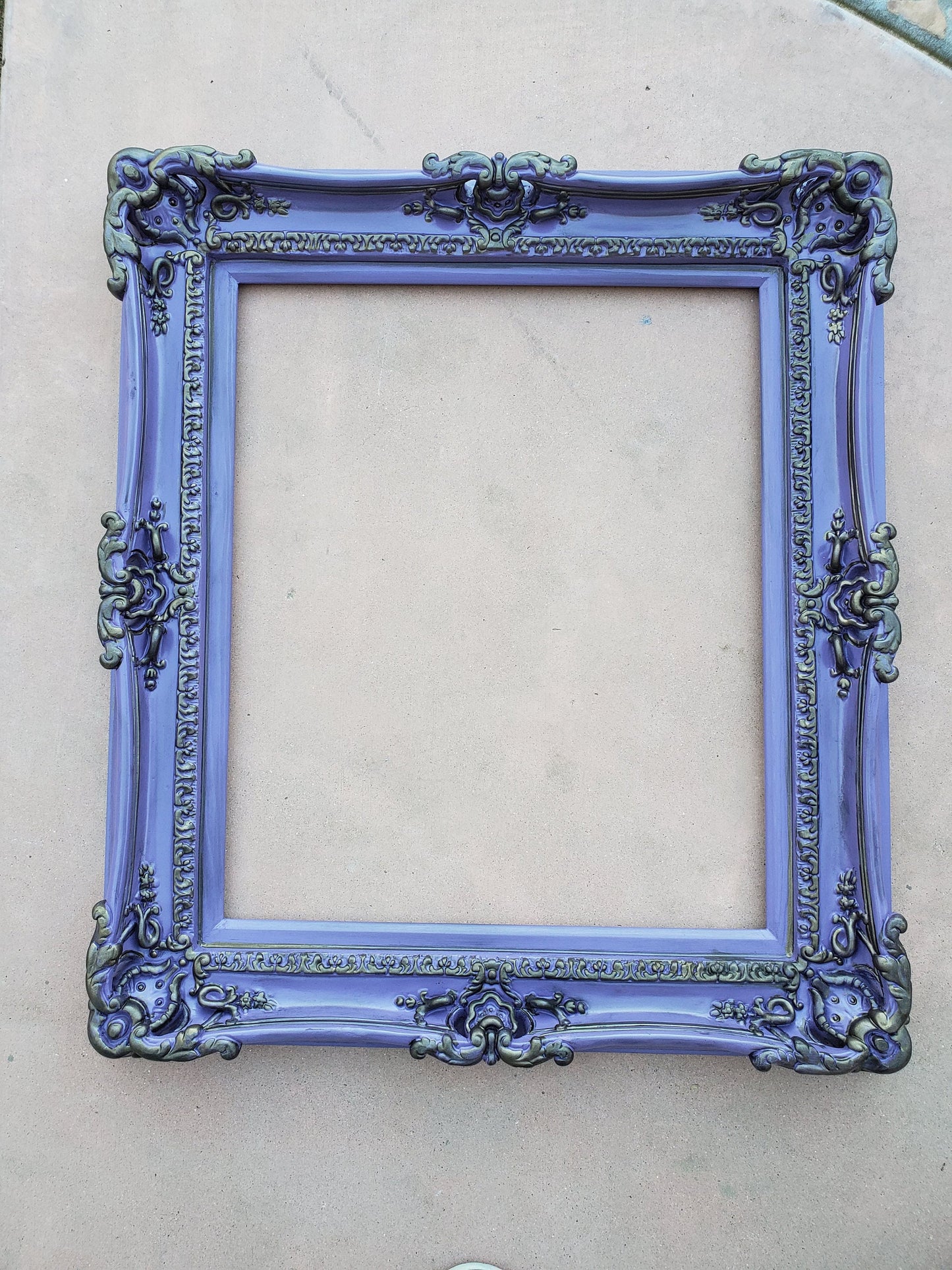 20x24 Lavender Picture Frame, Original French Ornate Frame, Old Style