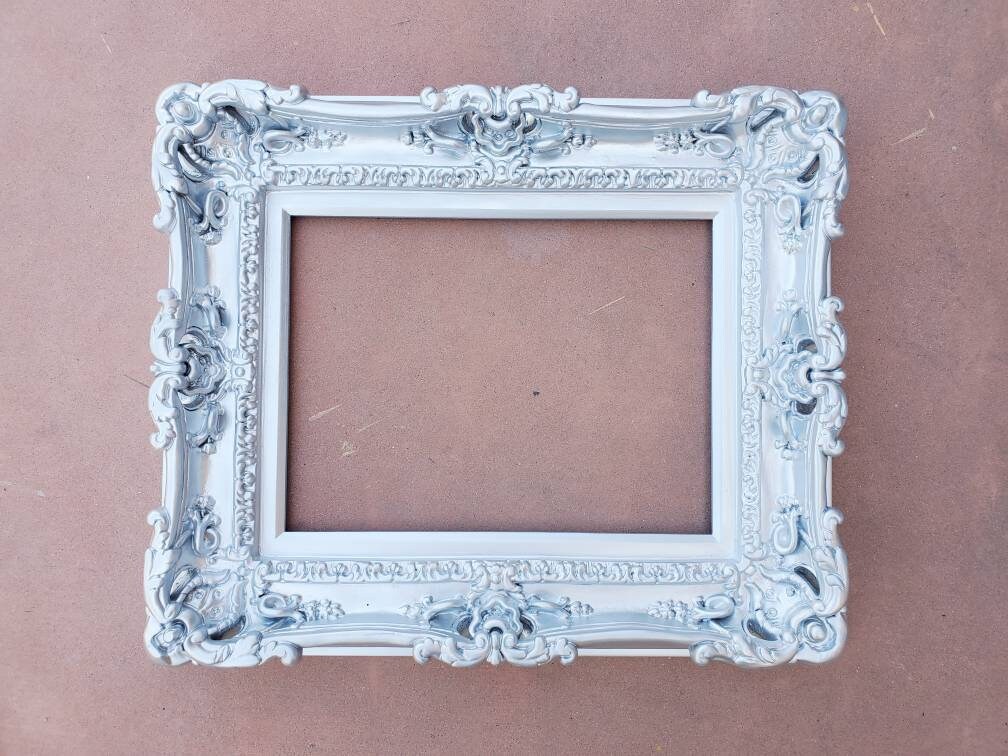 12x16 Wedding Silver Picture Frame, Art Fancy Frame, Traditional Frame, Colonial Frame