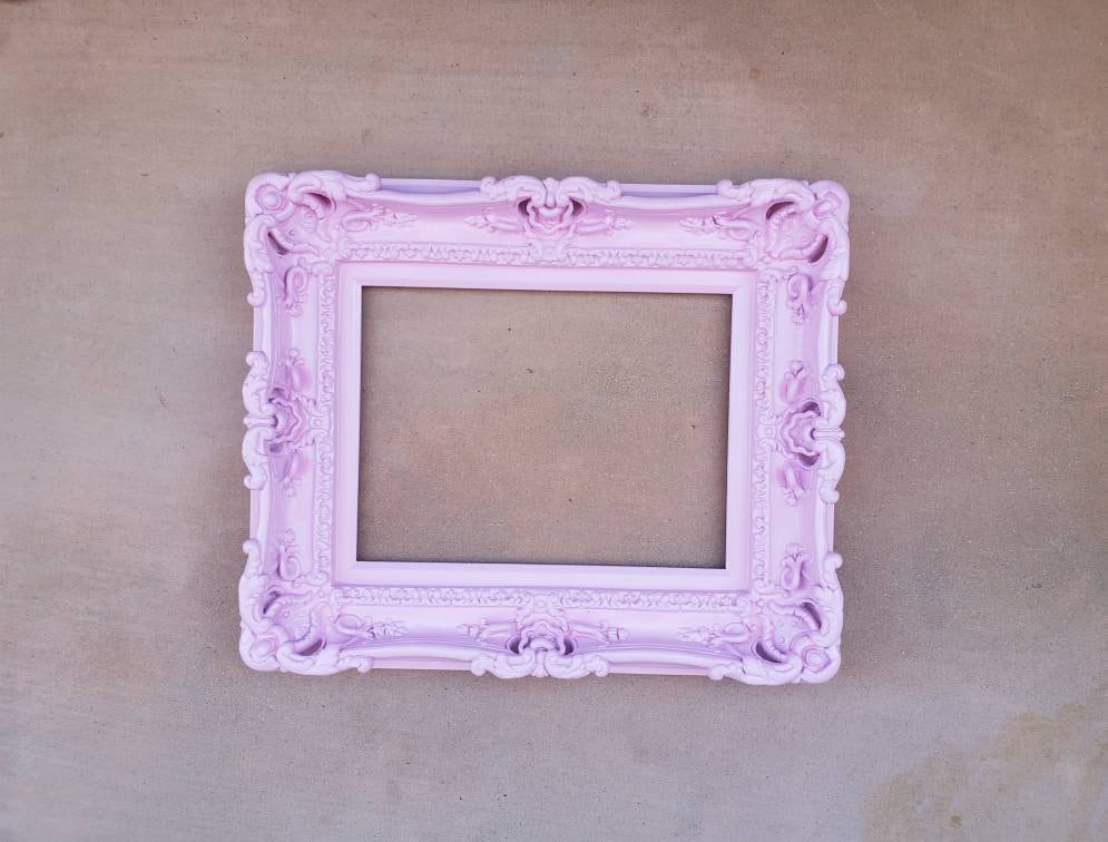 12x16 Pink Frame, Decorative Picture Frame, Baroque Mirror, Classic Baby Frame, Ornate