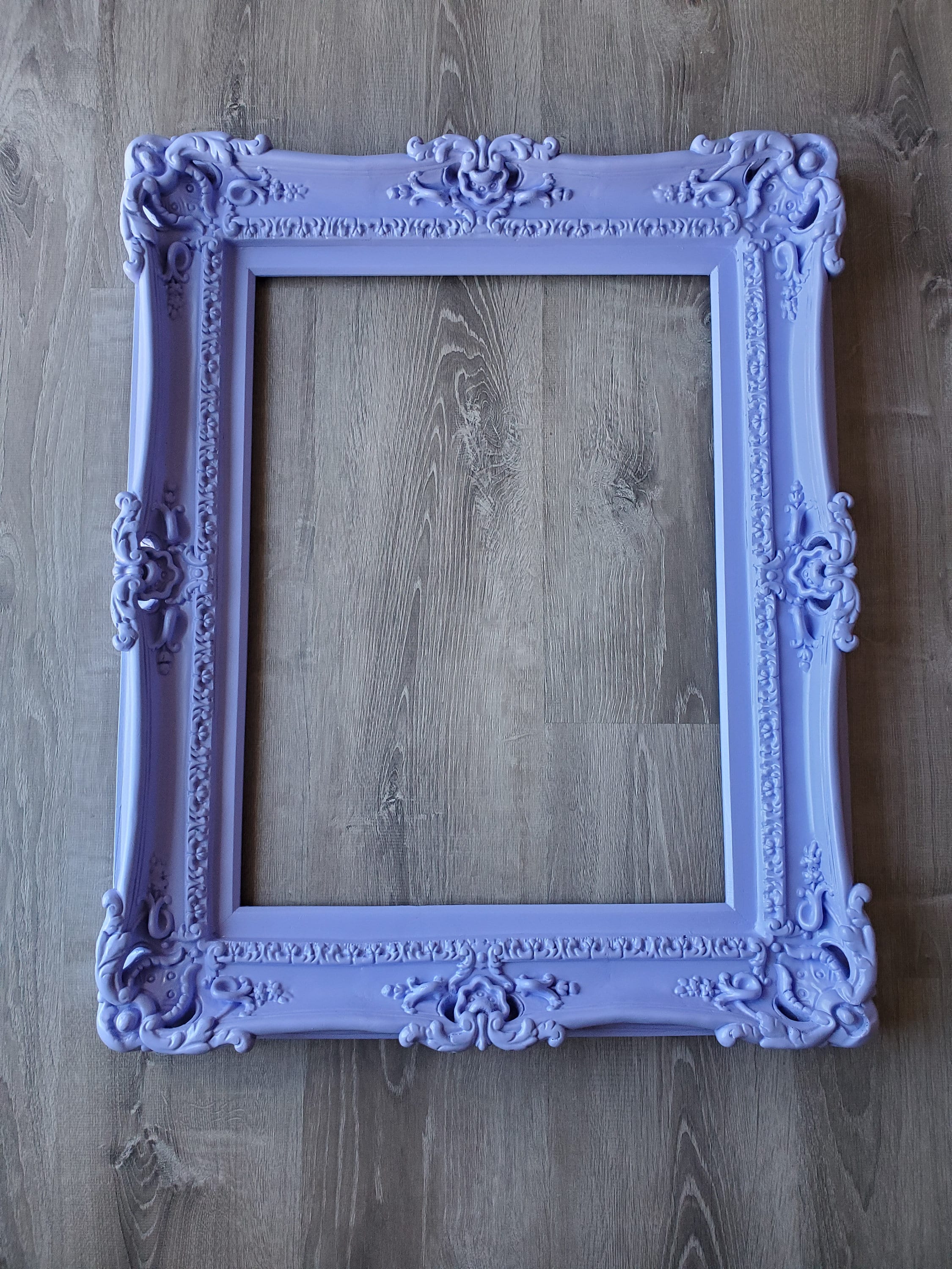16x20 Lavender Picture Frame, Cottage Chic Decor, Traditional Baroque Photo Frame