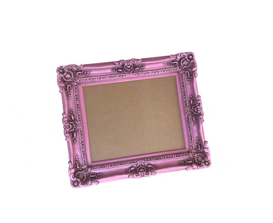 12x16 Vintage pink picture frame, shabby decorative baroque mirror, baby frames, ornate