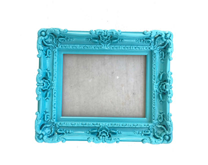 12x16 Turquoise Frame, Shabby Chic Style, Original frame, Ornate Photo Frame, Art Painting