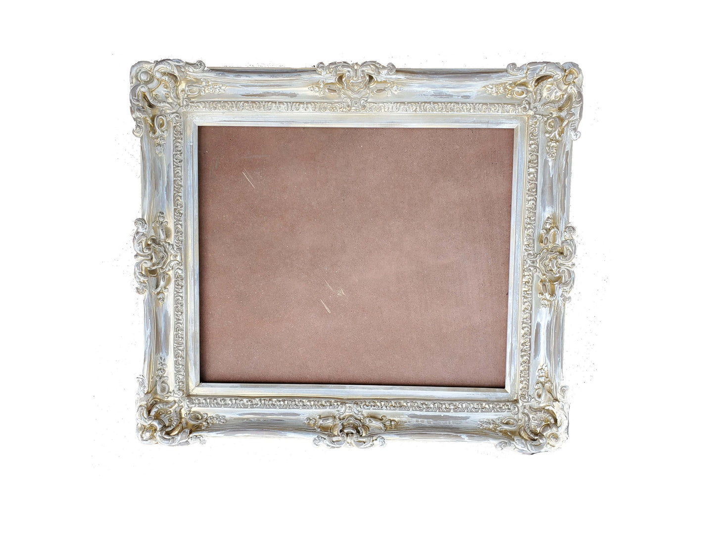 20x24 Vintage White Frame, Decorative French Home Decor Ornate Wall Frames