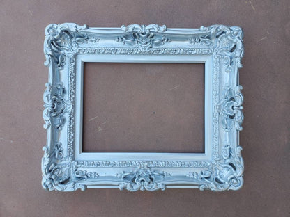 12x16 Silver Picture Frame, Classic Fancy Frame, Photo Frame, Mid Century Frame