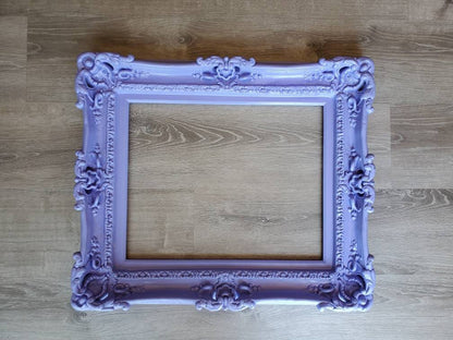 16x20 Lavender Picture Frame, Cottage Chic Decor, Traditional Baroque Photo Frame