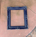 16x20  Navy Blue Picture Frame, Baroque Photo Frame, Ornate Wall Mirror, Wedding Gift