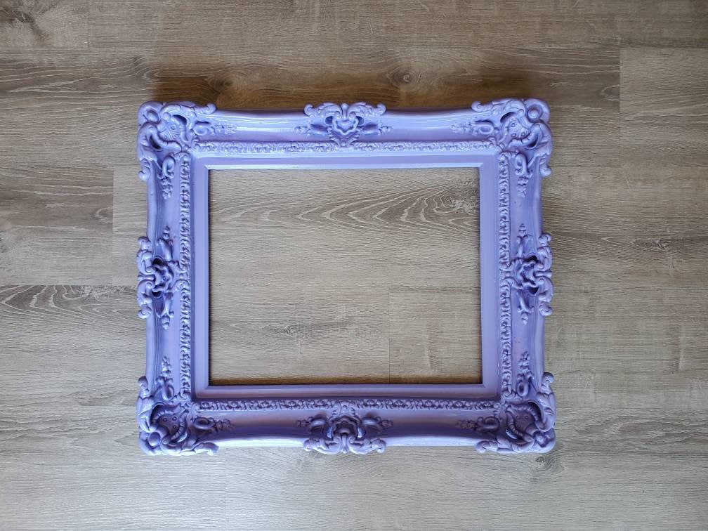 12x16 Lavender Picture Frame, Shabby Chic Photo Frames, Fancy Classic Office Frame